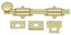 Deltana 8SB3-UNL 8" Surface Bolt; Heavy Duty; Unlacquered Bright Brass Finish