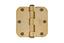 Emtek 92033US7 Pair of 3-1/2" x 3-1/2" 5/8" Radius Heavy Duty Steel Hinges French Antique Brass Finish