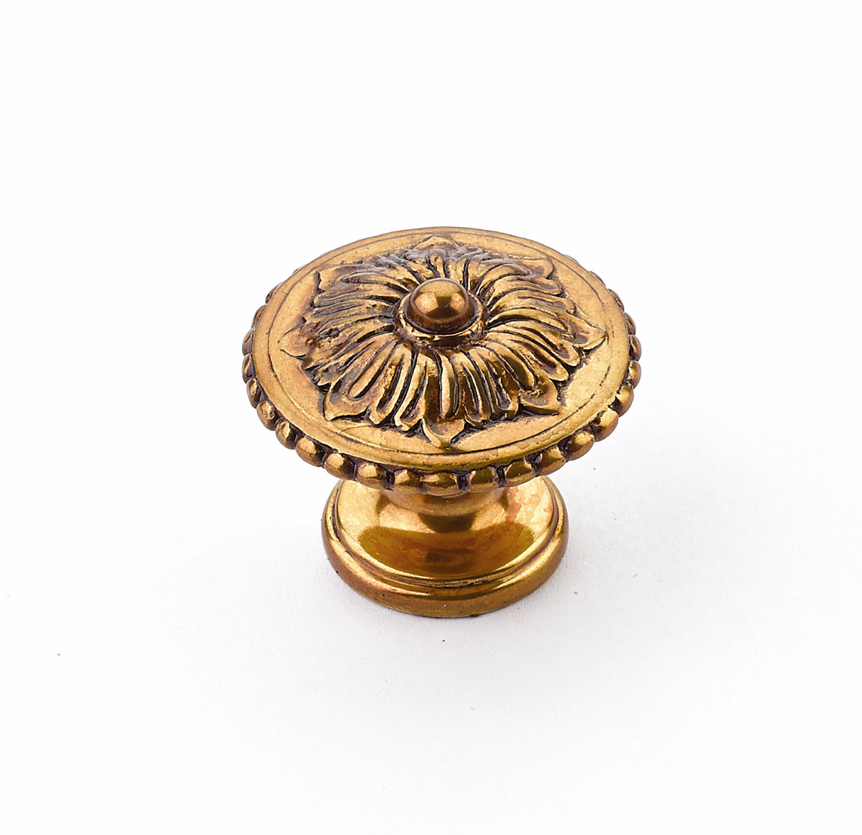 Schaub 930-PAR 1-1/4" Sonata Convex Round Cabinet Knob Paris Brass Finish
