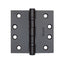 Emtek 94014US19 Pair of 4" x 4" Square Steel Heavy Duty Ball Bearing Hinges Flat Black Finish