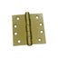 Emtek 94014US4 Pair of 4" x 4" Square Steel Heavy Duty Ball Bearing Hinges Satin Brass Finish