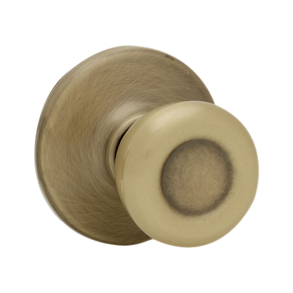 Kwikset 966T-5.UNIV Tylo Knob Interior Single Cylinder Handleset Trim for Both 800 and 687 Series Handlesets Antique Brass Finish