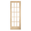 15 Lite Pine Clear Glass French Door