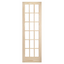 18 Lite Pine Clear Glass French Door
