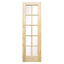 10 Lite Pine Clear Glass French Door