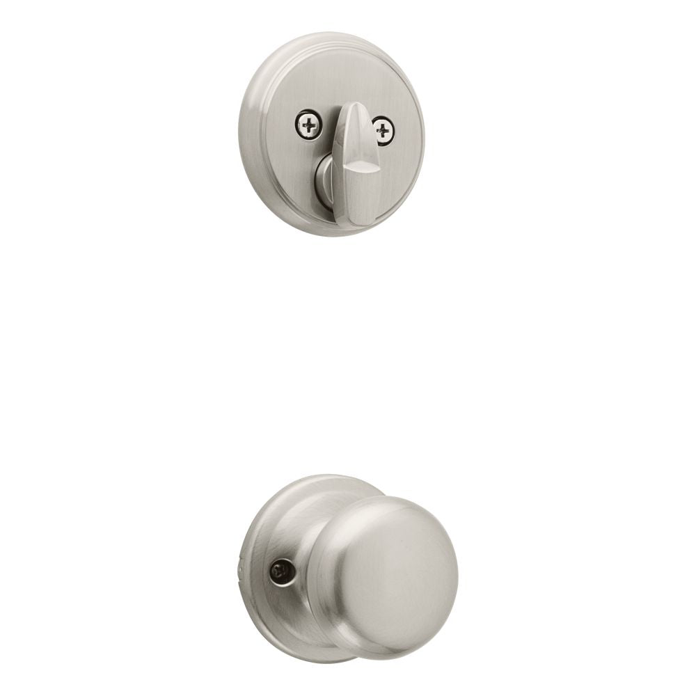 Kwikset 971H-15 Single Cylinder Interior Hancock Knob Trim Satin Nickel Finish