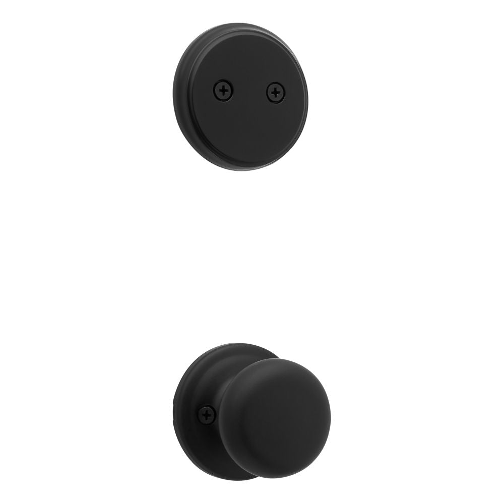 Kwikset 973H-514 Dummy Interior Hancock Knob Trim Matte Black Finish