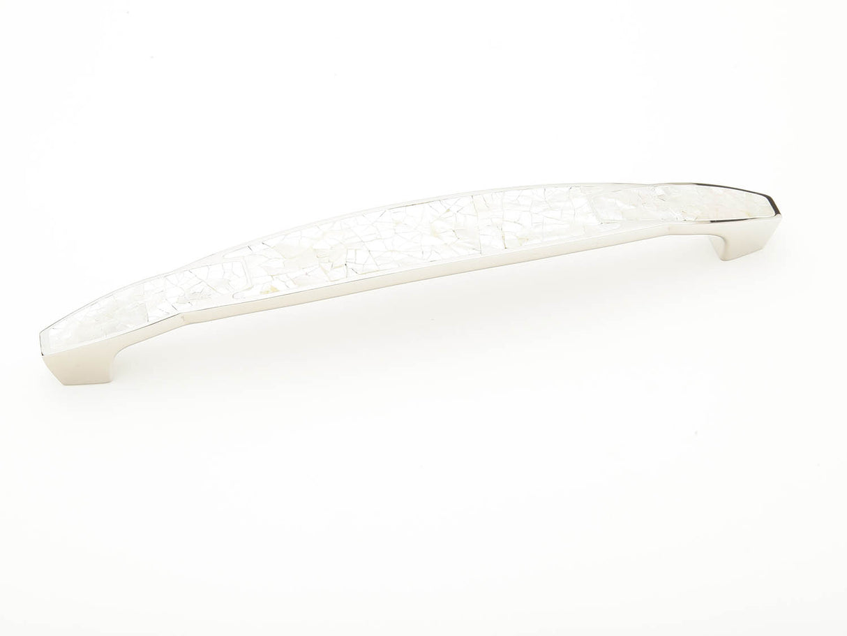 Schaub 992-8-MOP-PN 8" Center to Center Mother of Pearl Cabinet Pull Polished Nickel Finish