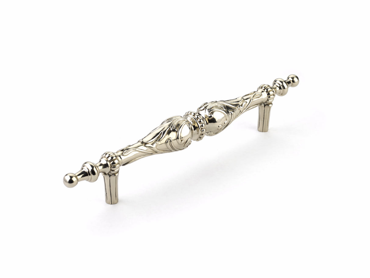 Schaub 997-WB 8" Center to Center Symphony Cantata Cabinet Pull White Brass Finish