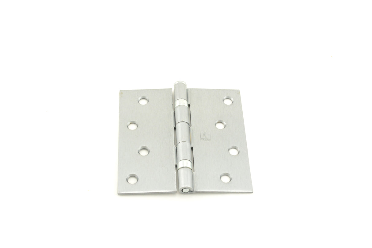 Hager BB1741426D 4" x 4" Square Corner Ball Bearing Full Mortise Residential Weight Hinge Satin Chrome Finish