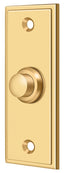 Deltana BBS333CR003 Bell Button; Rectangular Contemporary; Lifetime Brass Finish