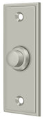 Deltana BBS333U15 Bell Button; Rectangular Contemporary; Satin Nickel Finish