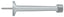 Deltana BDS425U26D 4" Baseboard Door Bumper; Solid Brass; Satin Chrome Finish