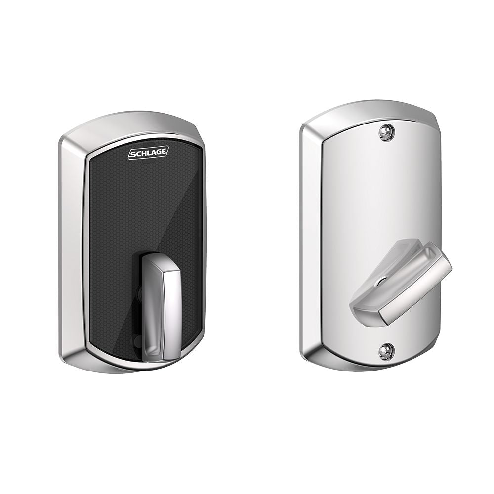 Schlage Electronic BE467FGRW625 Greenwich Control Keyless Smart Fire Rated Deadbolt with 12398 Latch and 10116 Strike Bright Chrome Finish