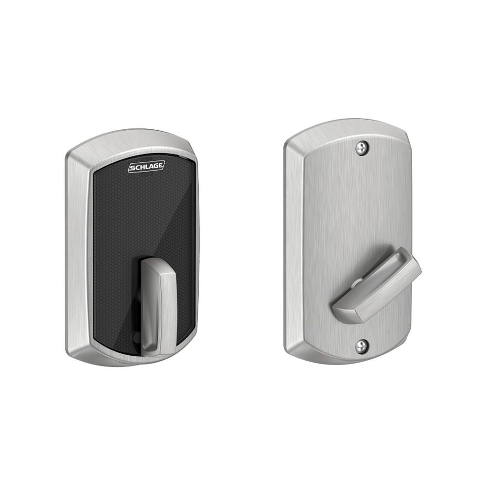Schlage Electronic BE467FGRW626 Greenwich Control Keyless Smart Fire Rated Deadbolt with 12398 Latch and 10116 Strike Satin Chrome Finish