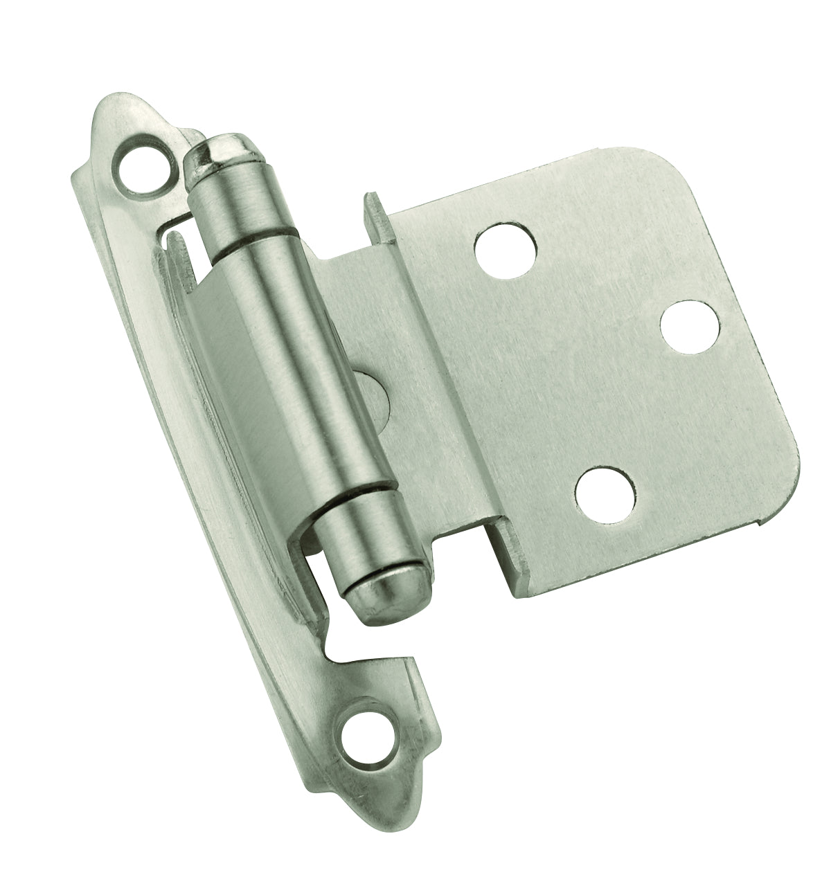 Amerock BPR3428G10 3/8" (10 mm) Inset Self Closing Face Mount Cabinet Hinge 2 Pack Satin Nickel Finish