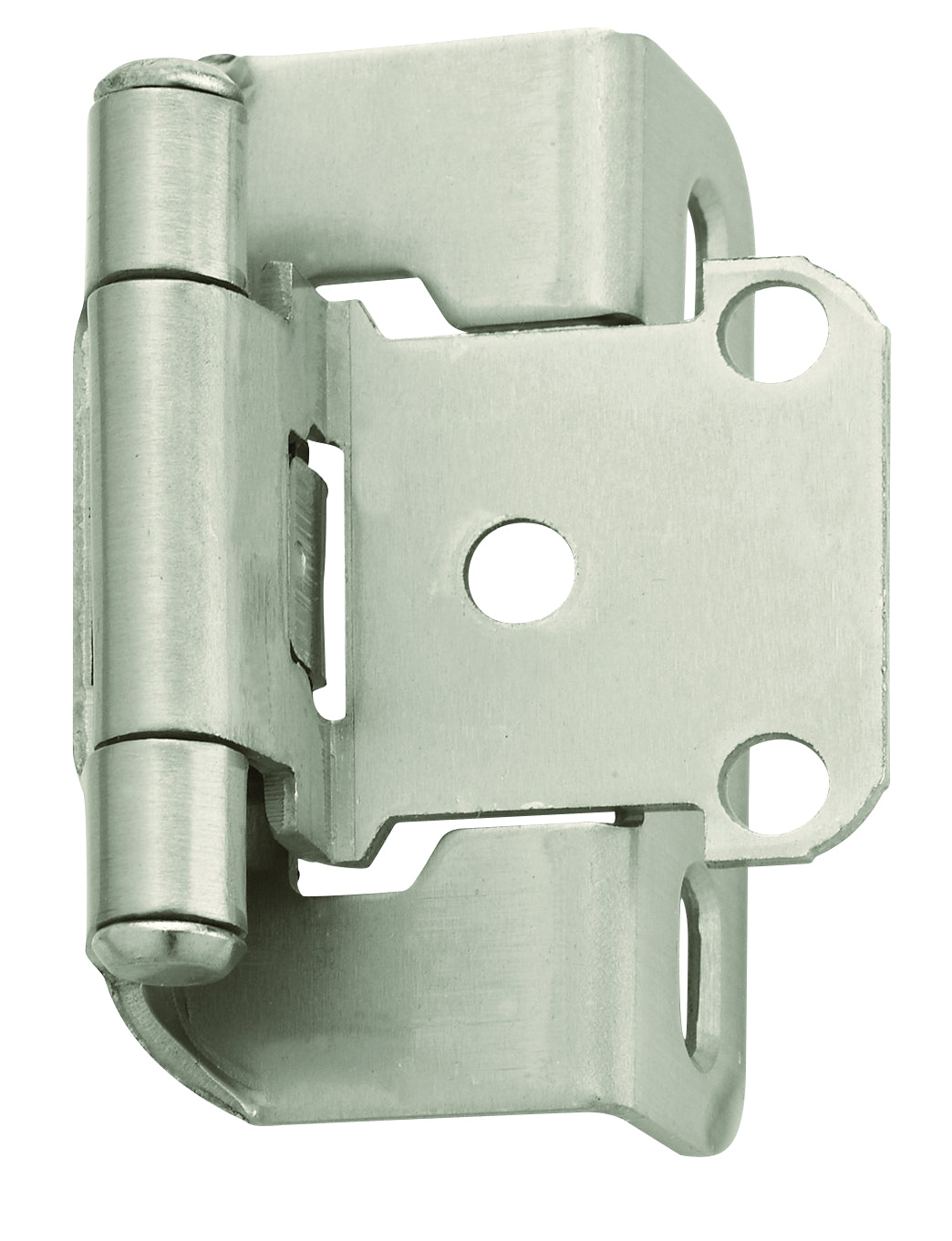 Amerock BPR7550G10 1/2" (13 mm) Overlay Self Closing Partial Wrap Cabinet Hinge 2 Pack Satin Nickel Finish