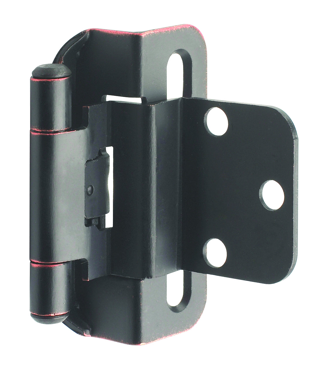 Amerock BPR7565ORB 3/8" (10 mm) Inset Self Closing Partial Wrap Cabinet Hinge 2 Pack Oil Rubbed Bronze Finish