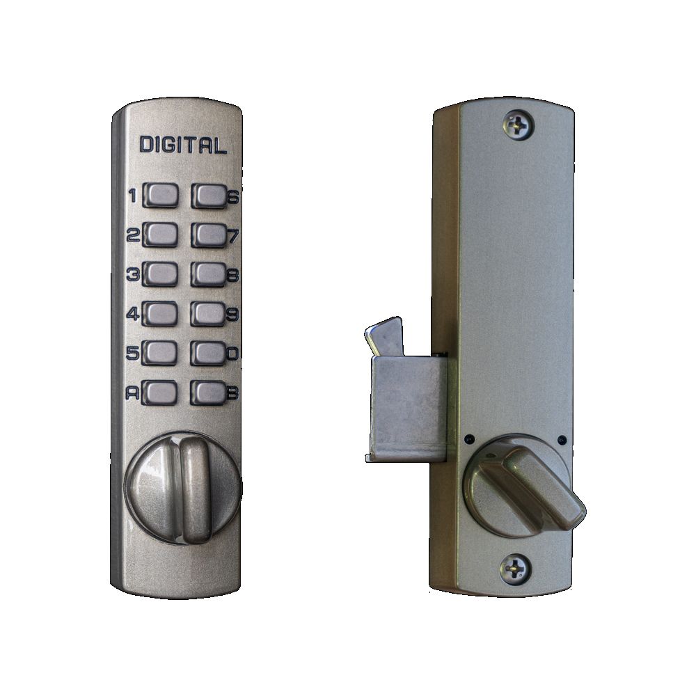 Lockey C150SN Mechanical Keyless Hook Bolt Lock Satin Nickel Finish