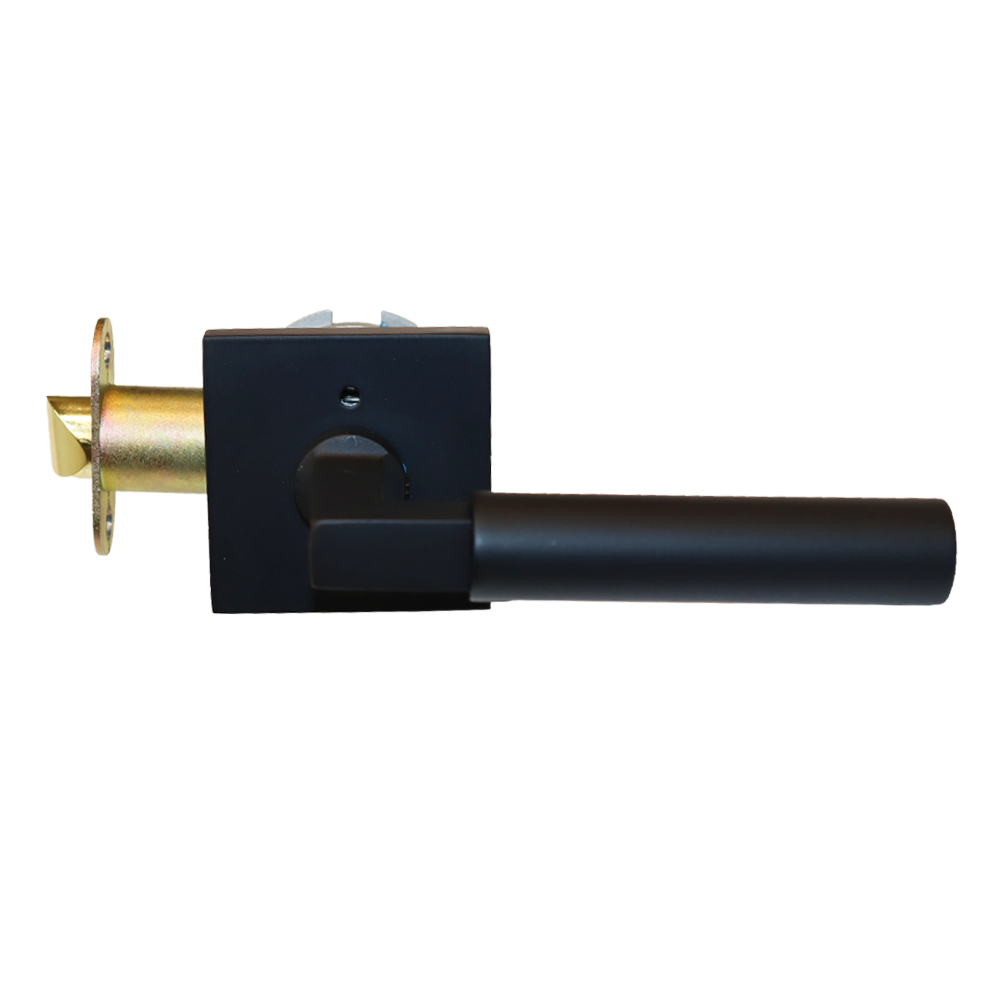 Emtek C5210HECUS19 Hercules Lever 2-3/8" Backset Privacy with Square Rose with CF Mechanism for 1-3/8" to 1-3/4" Door Flat Black Finish