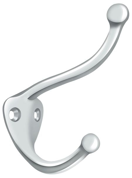 Deltana CAHH3U26 Coat and Hat Hook, Bright Chrome Finish