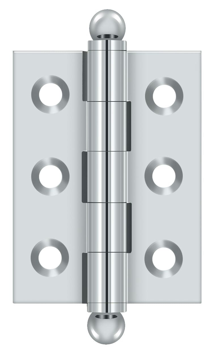 Deltana CH2015U26 2" x 1-1/2" Hinge; with Ball Tips; Bright Chrome Finish