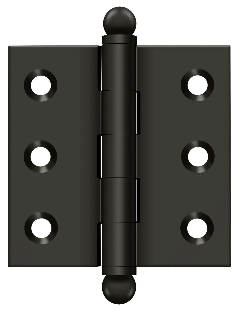 Deltana CH2020U10B 2" x 2" Hinge; with Ball Tips; Oil Rubbed Bronze Finish