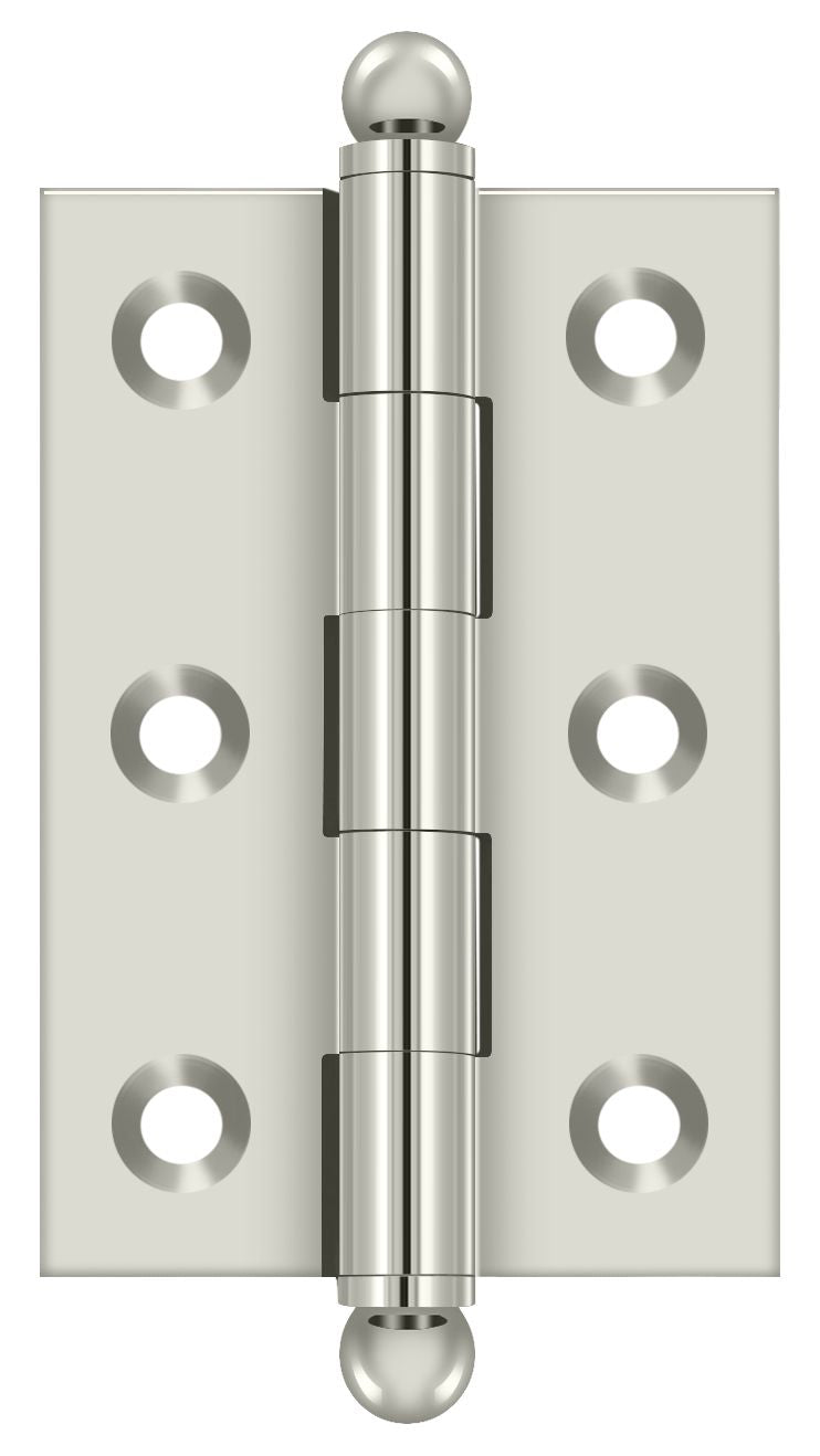 Deltana CH2517U14 2-1/2" x 1-11/16" Hinge; with Ball Tips; Bright Nickel Finish
