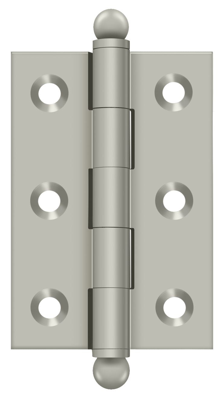 Deltana CH2517U15 2-1/2" x 1-11/16" Hinge; with Ball Tips; Satin Nickel Finish