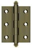 Deltana CH2520U5 2-1/2" x 2" Hinge; with Ball Tips; Antique Brass Finish