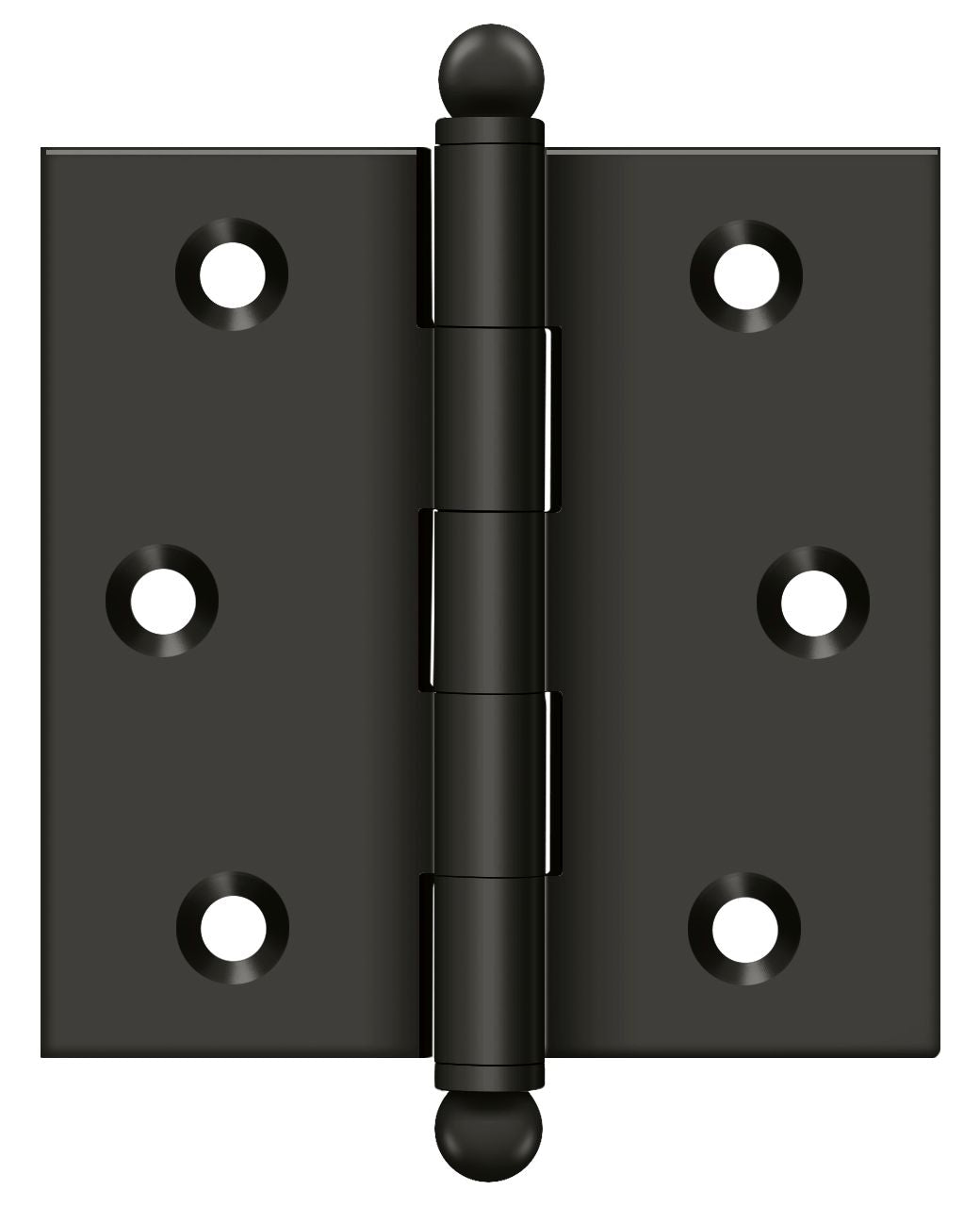 Deltana CH2525U10B 2-1/2" x 2-1/2" Hinge; with Ball Tips; Oil Rubbed Bronze Finish