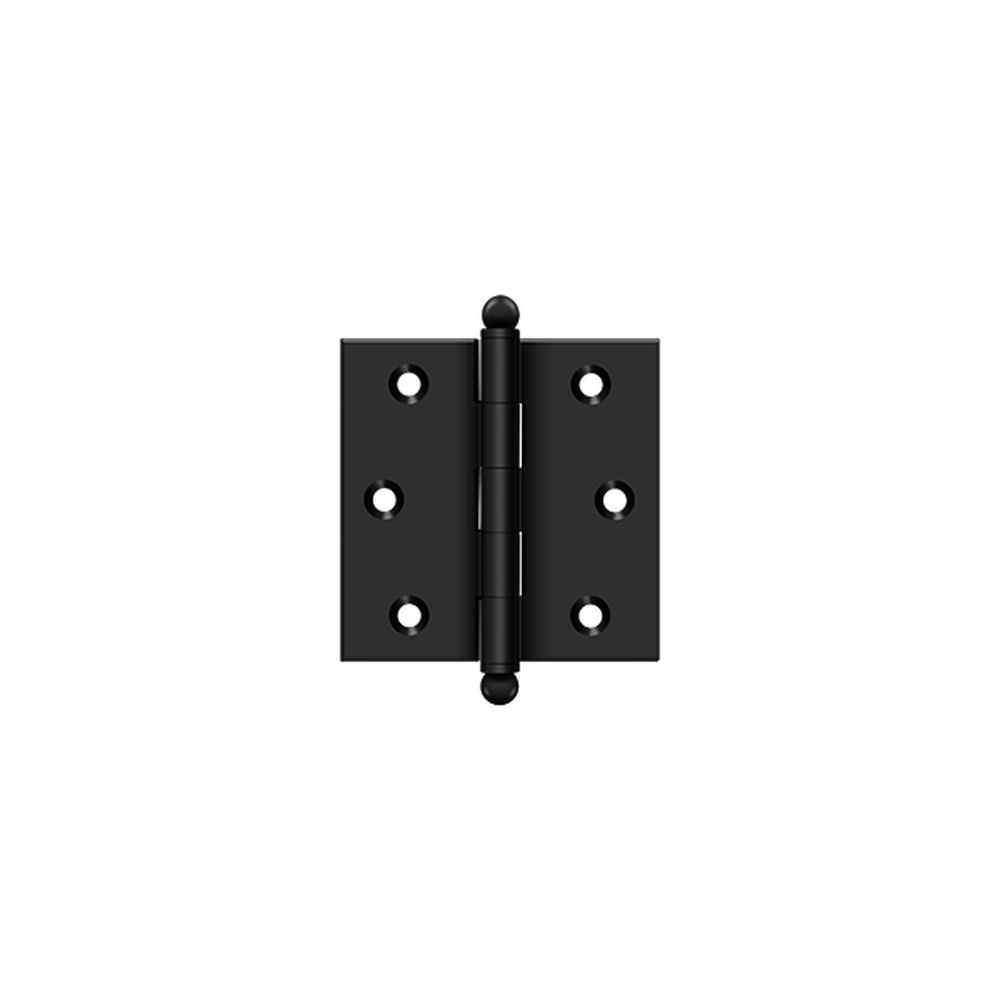 Deltana CH2525U19 2-1/2" x 2-1/2" Hinge; with Ball Tips; Black Finish