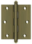 Deltana CH3025U5 3" x 2-1/2" Hinge; with Ball Tips; Antique Brass Finish