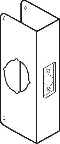 Don-Jo CW214S Classic Wrap Around for Thick Doors with 2-3/4" Backset and 2-1/4" Door Stainless Steel Finish