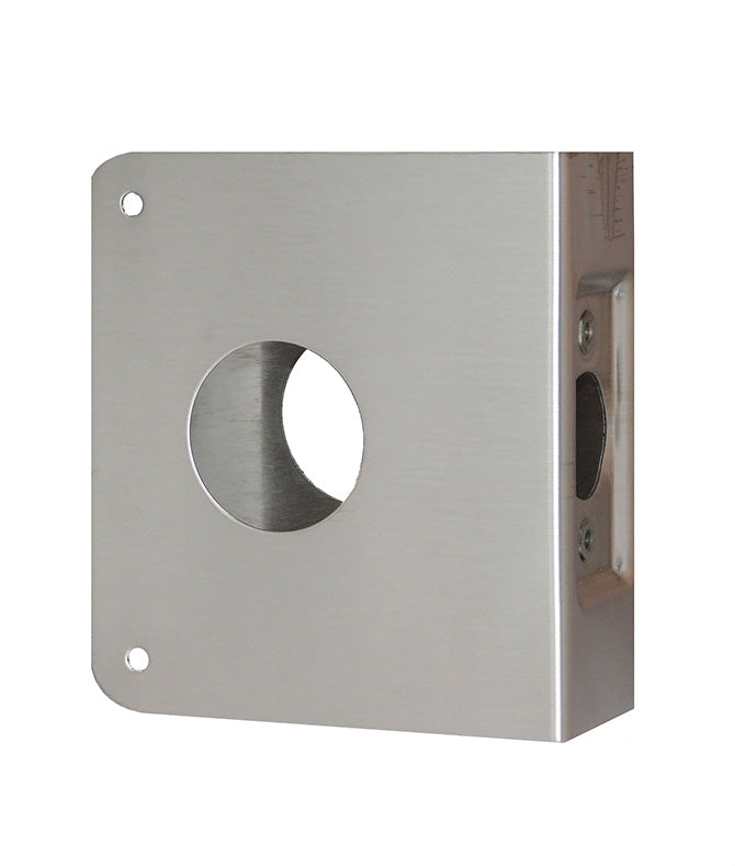 Don-Jo CW6S Classic Wrap Around for Deadbolt with 1-1/2" Hole with 2-3/8" Backset and 1-3/4" Door Stainless Steel Finish