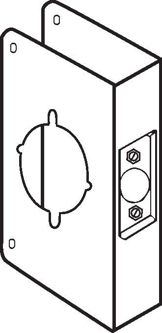 Don-Jo CW71S Classic Wrap Around for Cylindrical Door Lock with 2-1/8" Hole with 2-3/4" Backset and 1-3/8" Door Stainless Steel Finish