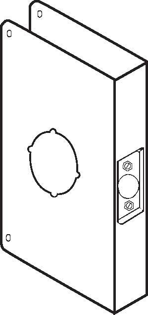 Don-Jo CW8S Classic Wrap Around for Deadbolt with 1-1/2" Hole with 2-3/4" Backset and 1-3/4" Door Stainless Steel Finish