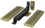 Deltana DASH95U5 Double Action Spring Pivot Floor Hinge with Solid Brass Cover Plates Antique Brass Finish