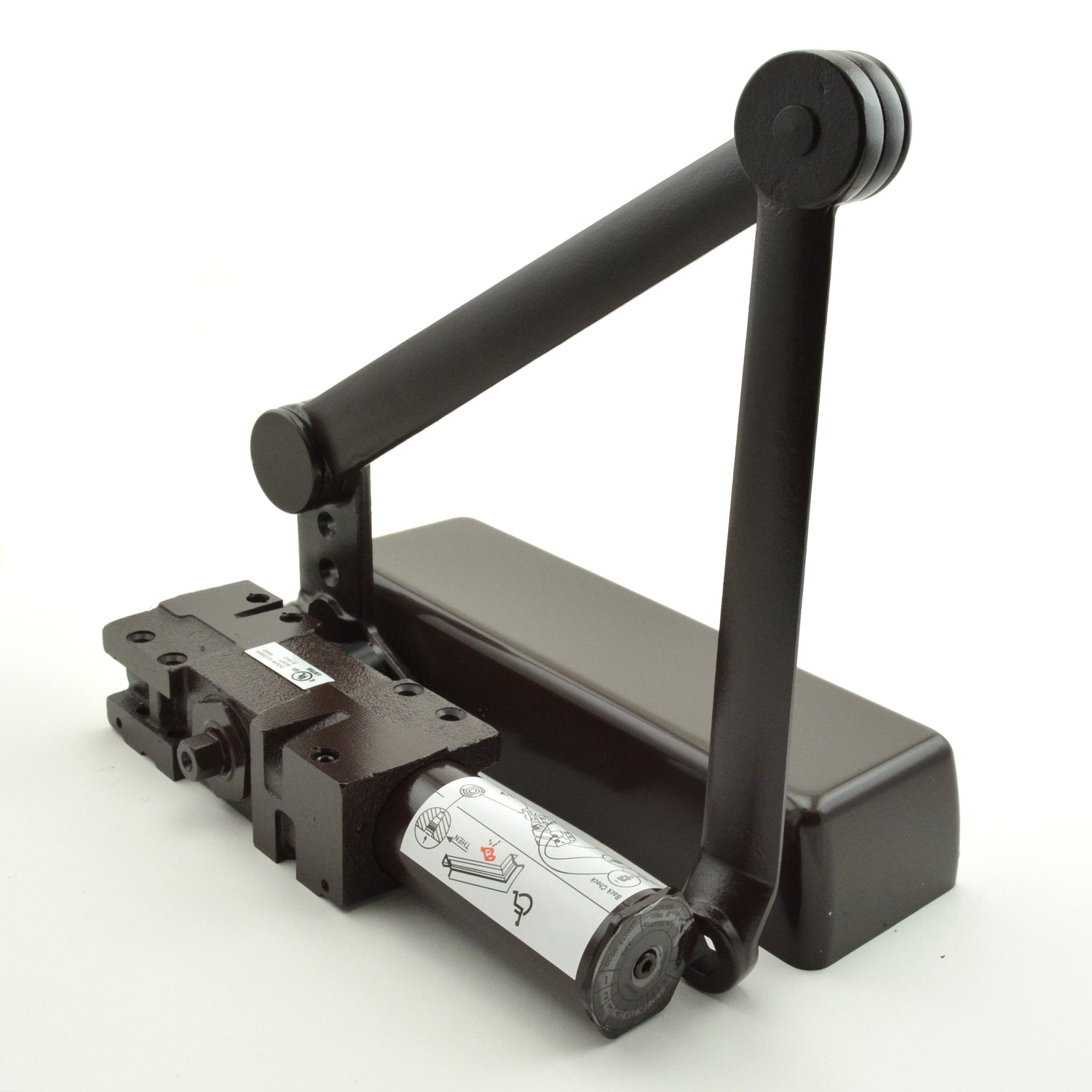 Dexter Commercial DCH4000STDFULLDSDKBRZ Heavy Duty Surface Mount Door Closer with Full Cover and Dead Stop Arm Dark Bronze Finish