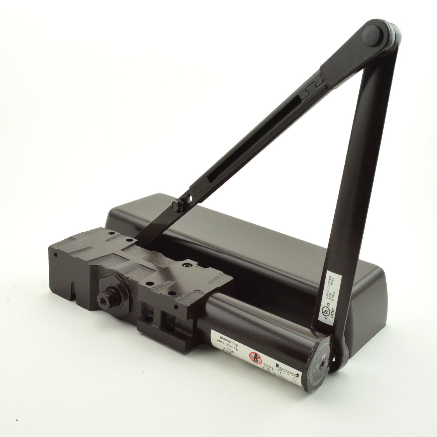Dexter Commercial DCH4000STDFULLRWPADKBRZ Heavy Duty Surface Mount Door Closer with Full Cover and Regular Arm Dark Bronze Finish