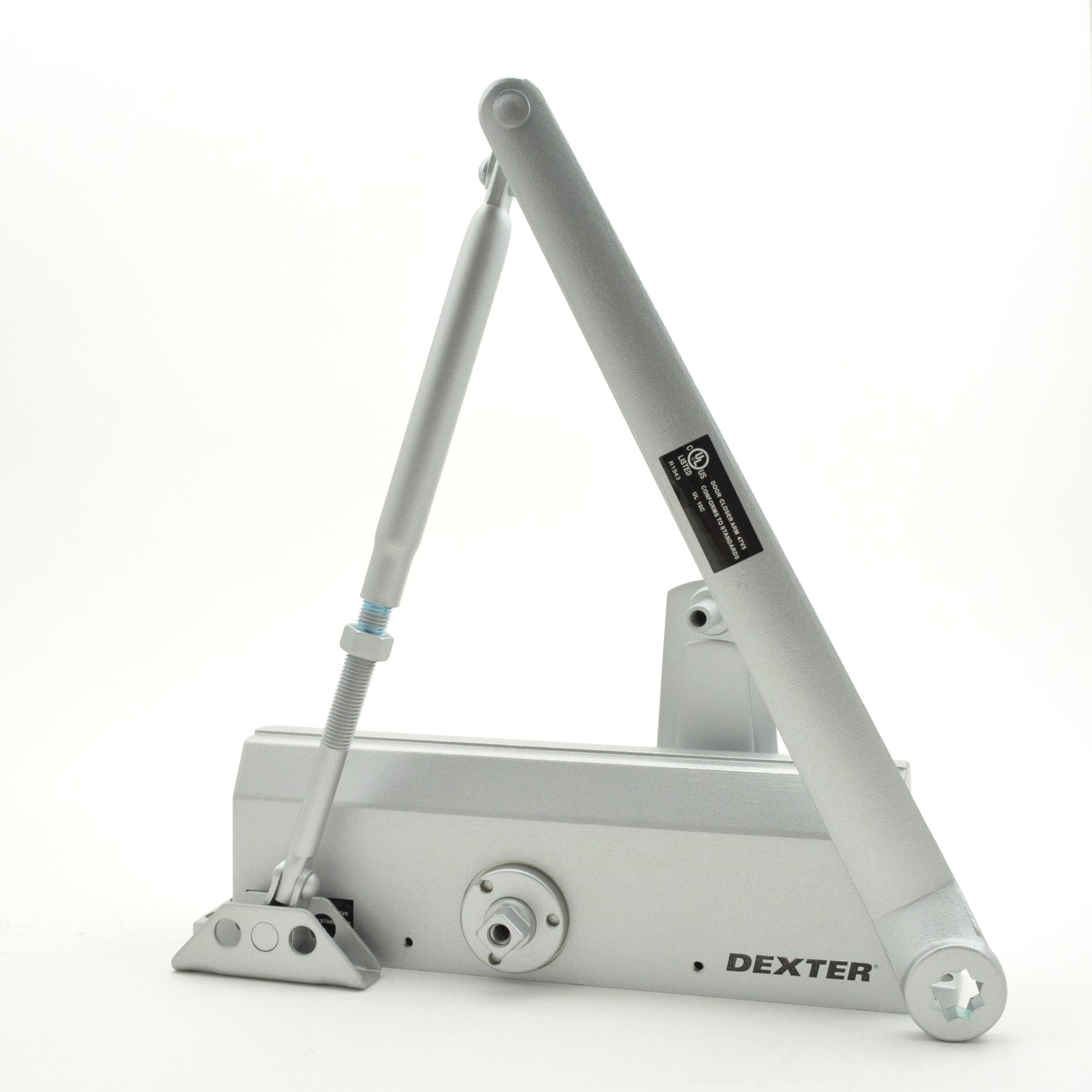 Dexter Commercial DCL2000STDLESSRWPAALUM Light Duty Surface Mount Door Closer Less Cover with Regular Arm Aluminum Finish