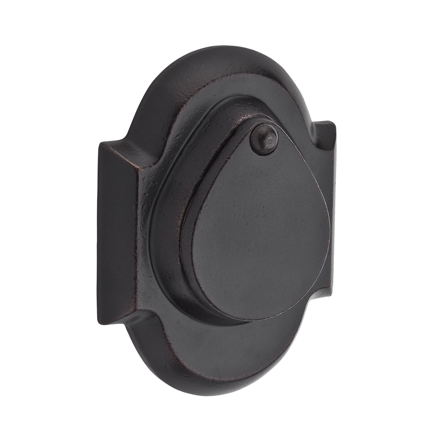 Baldwin Reserve DCRAD481S Double Cylinder Rustic Arch Deadbolt with 6AL Latch; Dual Strike; and SmartKey Dark Bronze Finish