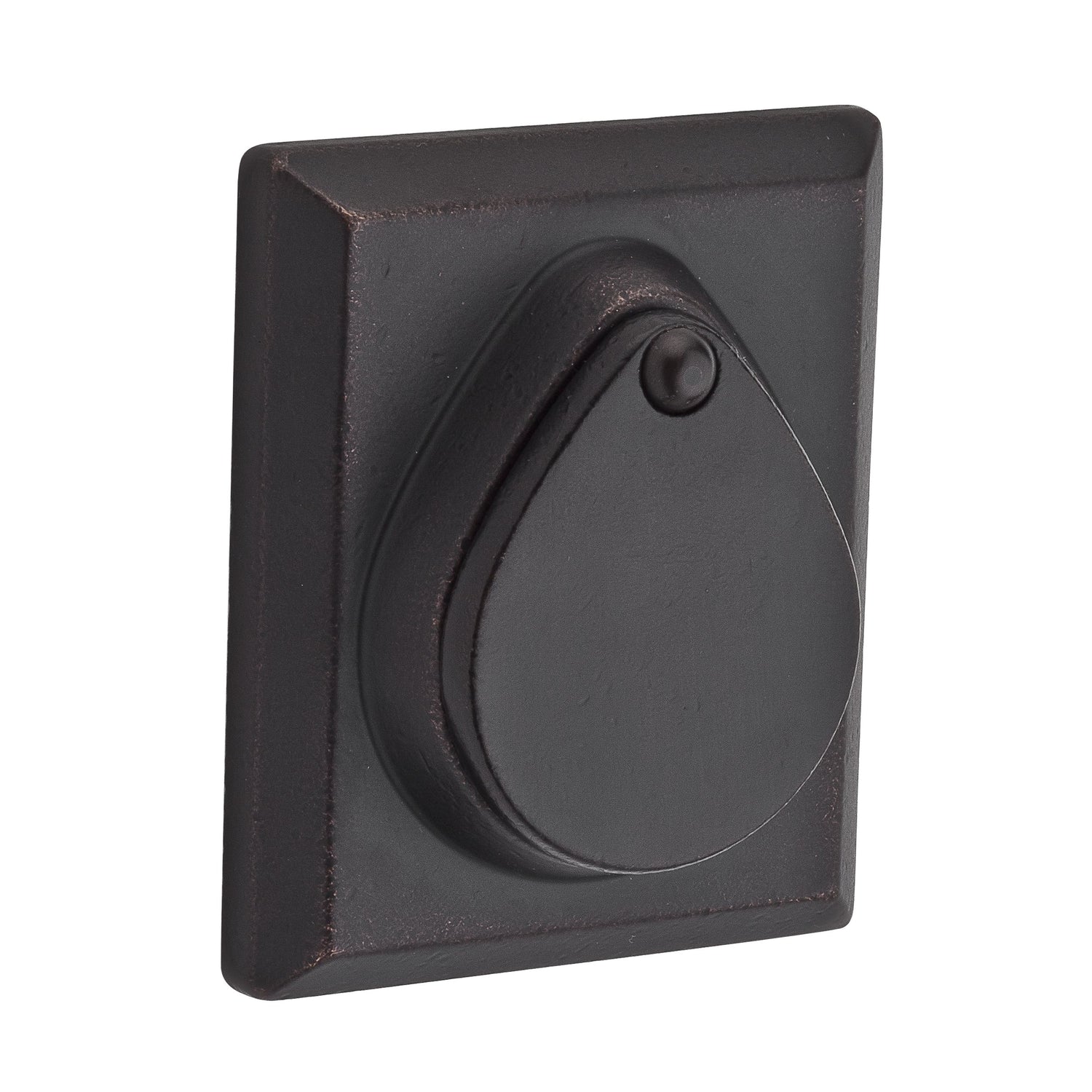 Baldwin Reserve DCRSD481 Double Cylinder Rustic Square Deadbolt with 6AL Latch and Dual Strike Dark Bronze Finish