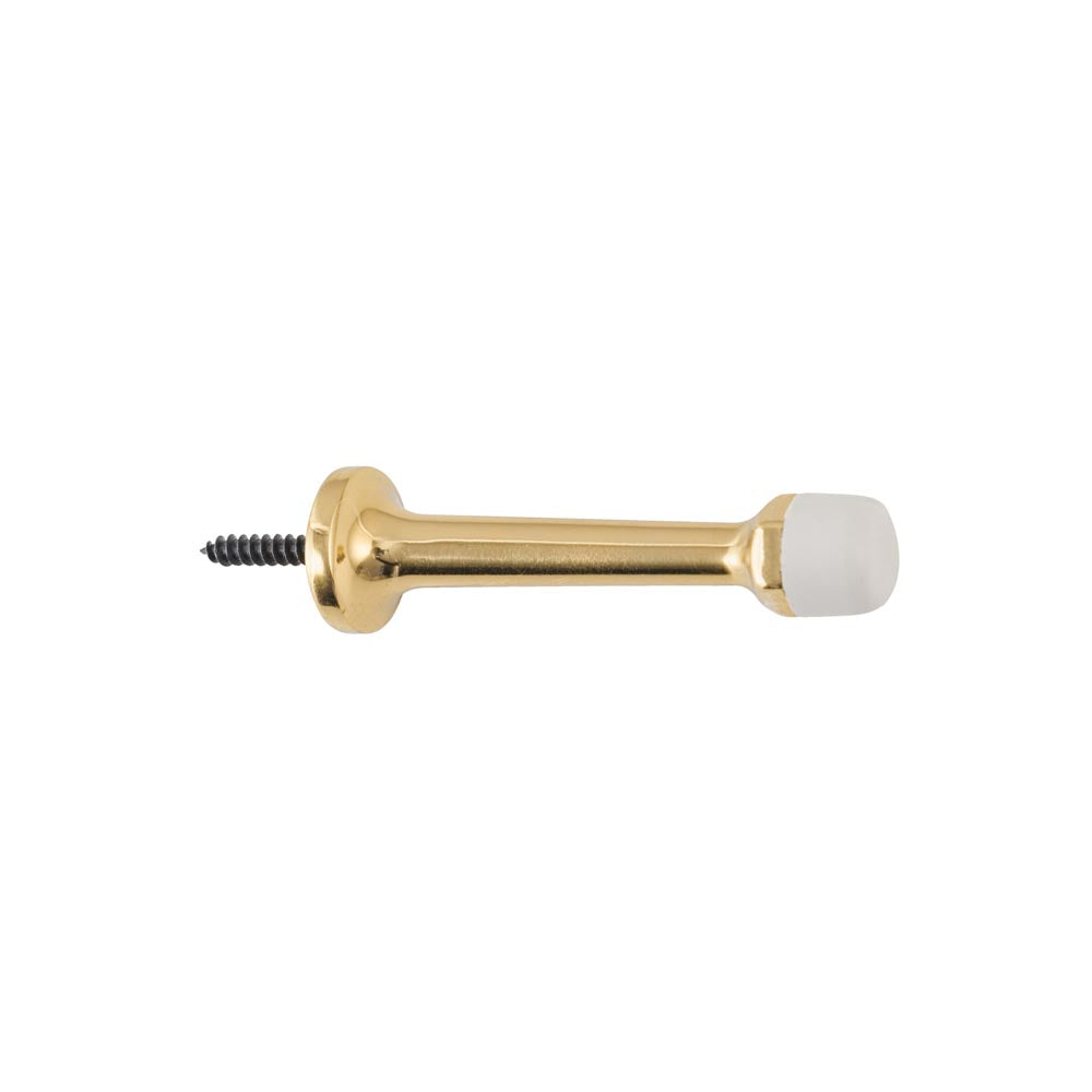 Pamex DD0223PB 3" Rigid Door Stop Bright Brass Finish