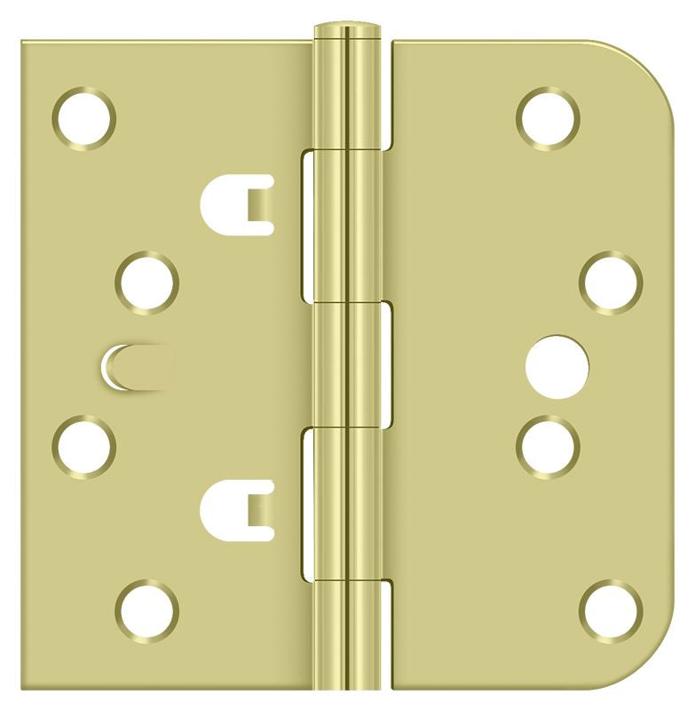 Deltana DE44058TT3 4" x 4" x 5/8" x SQ Hinge; Bright Brass Finish