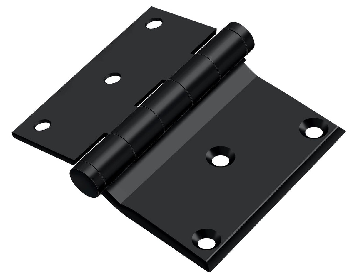 Deltana DHS3035U19 3" x 3-1/2" Half Surface Hinge; Black Finish