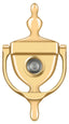 Deltana DKV630CR003 Door Knocker-Viewer; Lifetime Brass Finish