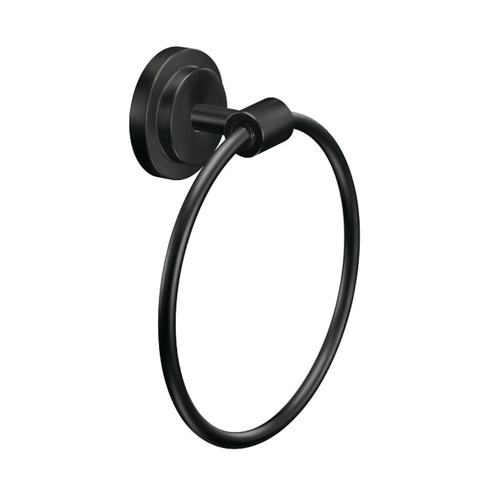 Moen DN0786BL Iso Towel Ring Matte Black Finish