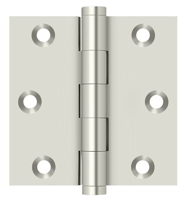 Deltana DSB314 3" x 3" Square Hinge; Bright Nickel Finish