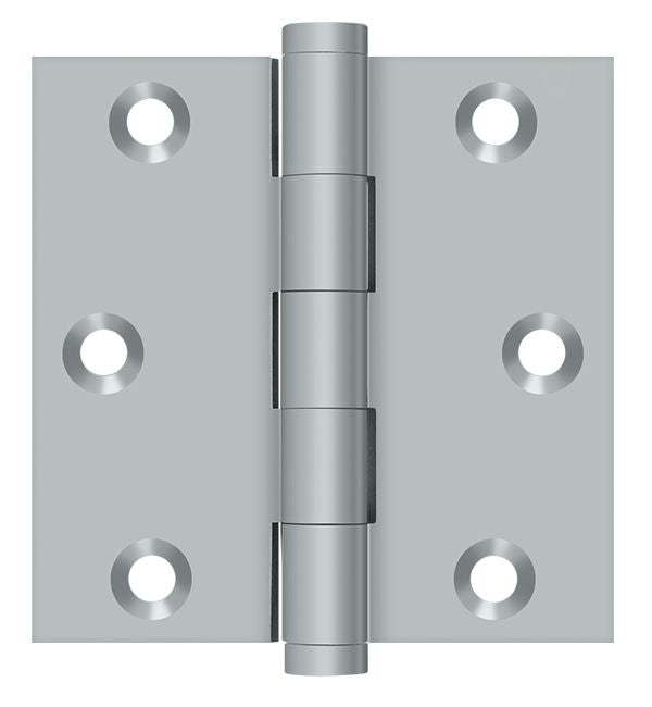 Deltana DSB326D 3" x 3" Square Hinge; Satin Chrome Finish